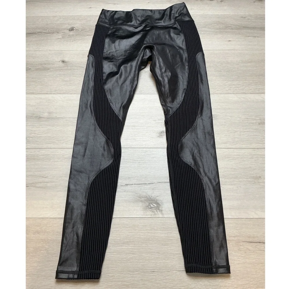 Fabletics Motion365+ Contour Leggings Women S Black Shine New‎ With Tags